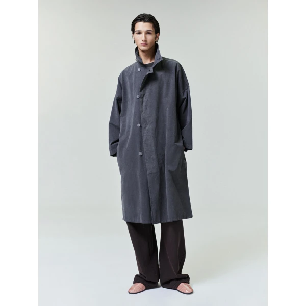 Fear of God Garment-Dyed Cropped Sleeve Car Coat in Dark Grey | Men Coats | Luxury Shoes 