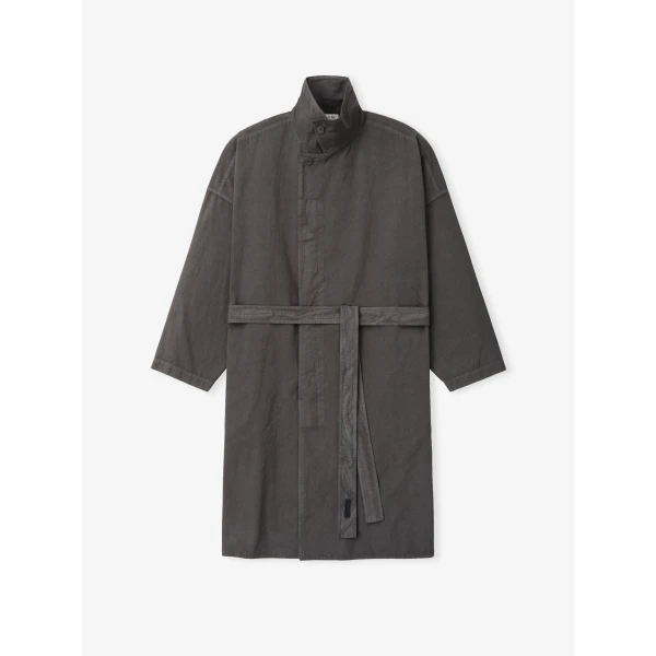 Fear of God Garment-Dyed Cropped Sleeve Car Coat in Dark Grey | Men Coats | Luxury Shoes 