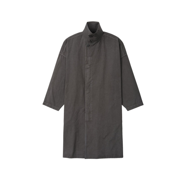 Fear of God Garment-Dyed Cropped Sleeve Car Coat in Dark Grey | Luxury Shoes 