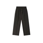 Fear of God Grey Striped Wool Wide Leg Drawstring Pants in Grey Striped | Luxury Shoes 