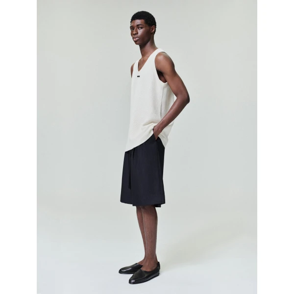 Fear of God Knitted Tank Top in Cream | Men Knitwear | Luxury Shoes 