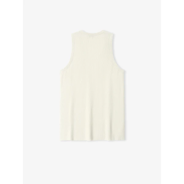 Fear of God Knitted Tank Top in Cream | Men Knitwear | Luxury Shoes 