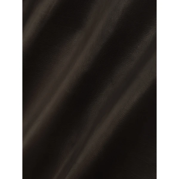 Fear of God Leather Relaxed Shirt in Dark Brown | Men Shirts | Luxury Shoes 