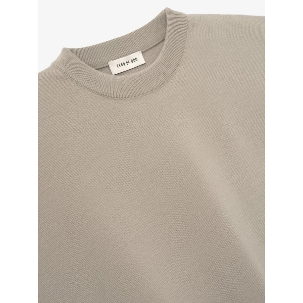 Fear of God Merino Milano Knit Tee in Dusty Beige | Men Knitwear | Luxury Shoes 