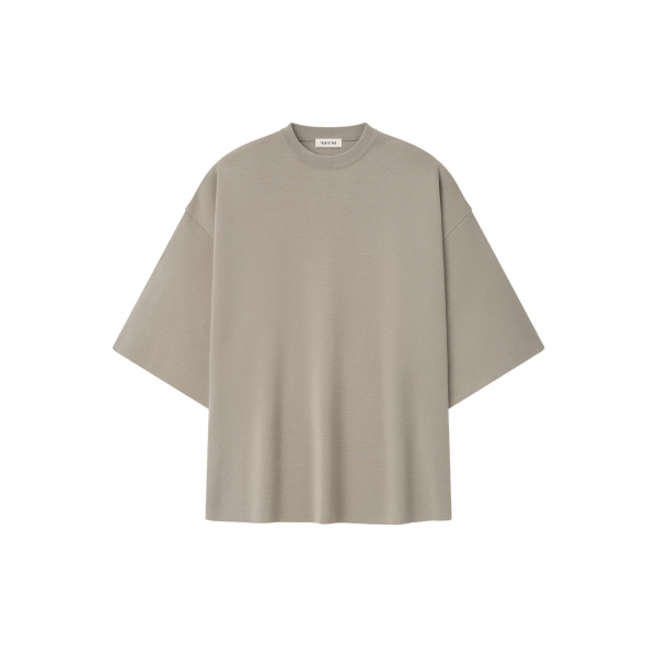 Fear of God Merino Milano Knit Tee in Dusty Beige | Luxury Shoes 