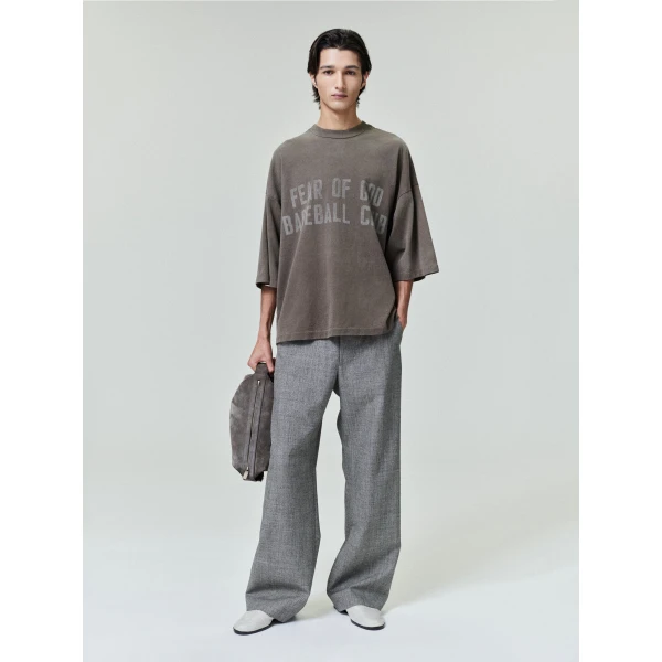 Fear of God Mouline Wool Casual Flat Front Pant in Off White and Black | Pants | Luxury Shoes 