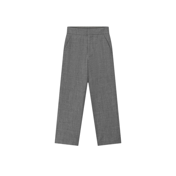 Fear of God Mouline Wool Casual Flat Front Pant in Off White and Black | Luxury Shoes 