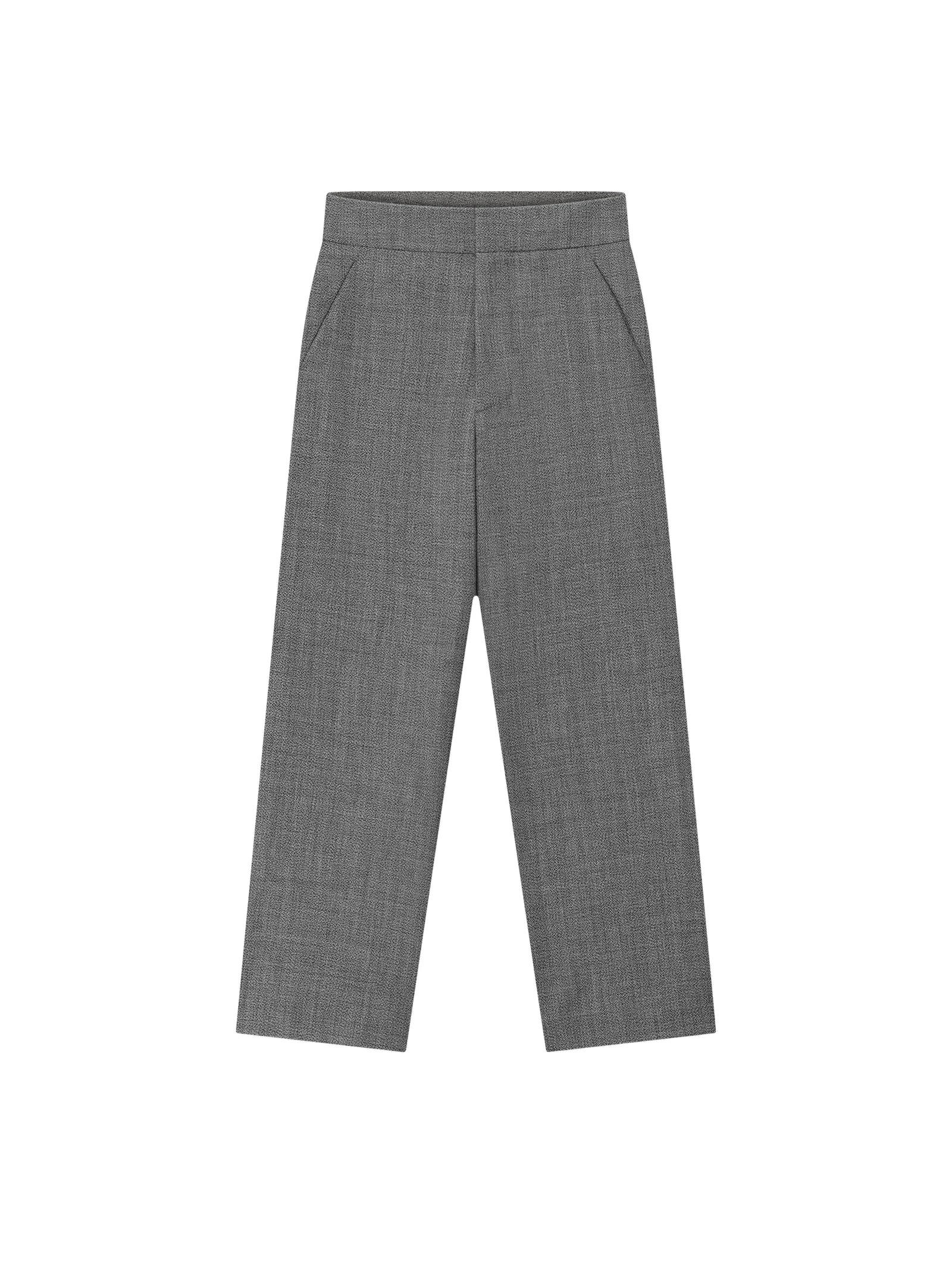 Fear of God Mouline Wool Casual Flat Front Pant in Off White and Black Fear of God Mouline Wool Casual Flat Front Pant in Off White and Black | Luxury Shoes