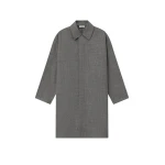Fear of God Mouline Wool Relaxed Trench Coat in Off White and Black | Luxury Shoes 