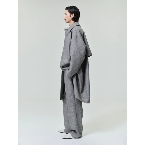 Fear of God Mouline Wool Relaxed Trench Coat in Off White and Black | Men Coats | Luxury Shoes 