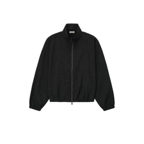 Nylon Ripstop Tech Track Jacket in Black