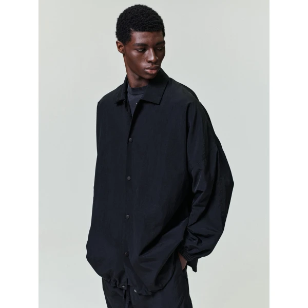 Fear of God Nylon Ripstop Tech Windbreaker in Black | Men Jackets | Luxury Shoes 
