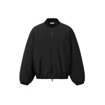 Fear of God Nylon Taffeta Padded Bomber Jacket in Off Black | Luxury Shoes 