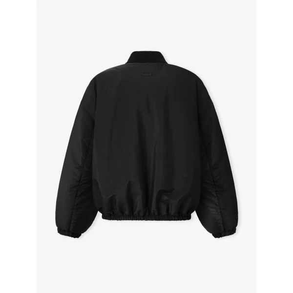Fear of God Nylon Taffeta Padded Bomber Jacket in Off Black | Men Jackets | Luxury Shoes 