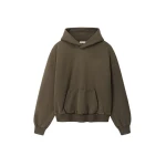 Fear of God Sunfaded Classic Half Raglan Hoodie with Pocket in Faded Brown | Luxury Shoes 