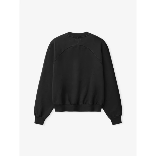 Fear of God Sunfaded Classic Half Raglan Sweatshirt in Black | Sweatshirts | Luxury Shoes 