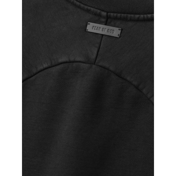Fear of God Sunfaded Classic Half Raglan Sweatshirt in Black | Sweatshirts | Luxury Shoes 