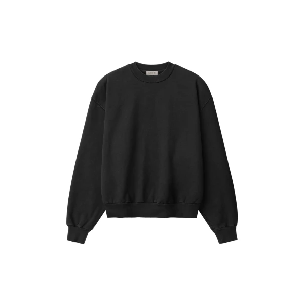 Fear of God Sunfaded Classic Half Raglan Sweatshirt in Black | Luxury Shoes 