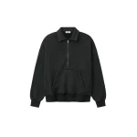 Fear of God Sunfaded Half Zip Polo Sweatshirt in Black | Luxury Shoes 