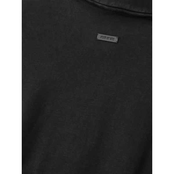 Fear of God Sunfaded Half Zip Polo Sweatshirt in Black | Sweatshirts | Luxury Shoes 