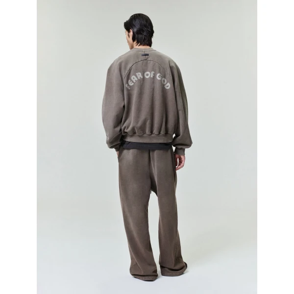 Fear of God Sunfaded Wide Leg Sweatpant in Faded Brown | Pants | Luxury Shoes 