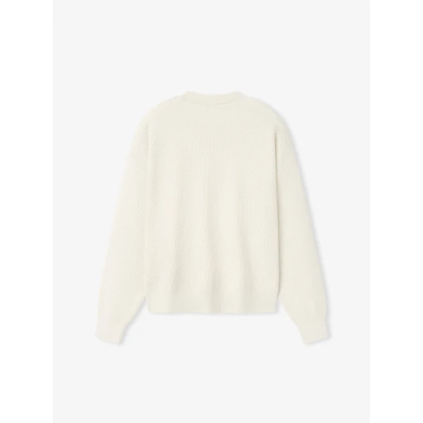 Fear of God Wool Cotton Sport Mesh Knit Sweater in Cream | Men Knitwear | Luxury Shoes 