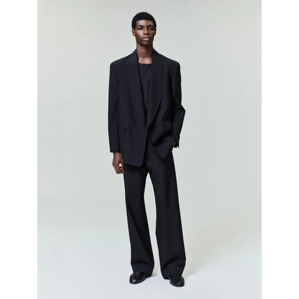 Fear of God Wool Poplin Casual Flat Front Pants in Black | Pants | Luxury Shoes 