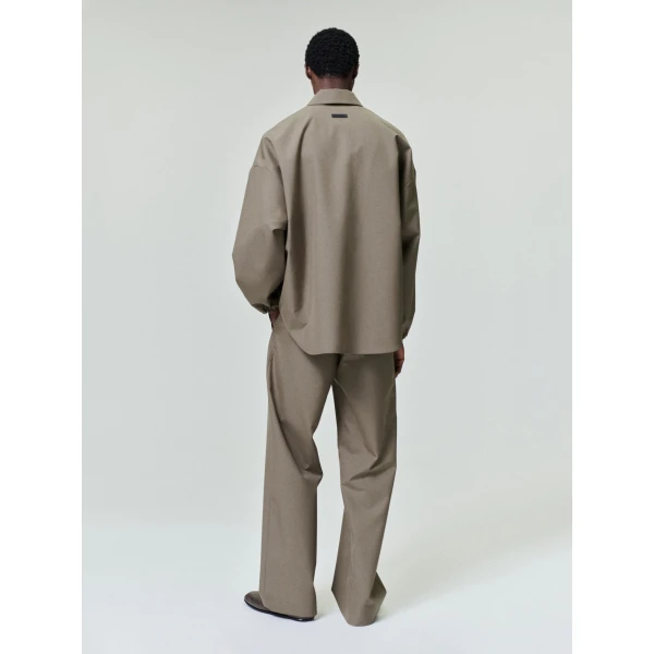 Fear of God Wool Poplin Casual Flat Front Pants in Clay | Pants | Luxury Shoes 