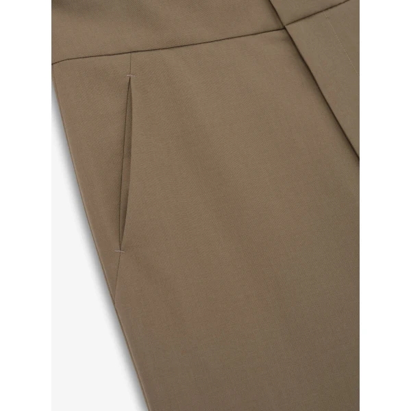 Fear of God Wool Poplin Casual Flat Front Pants in Clay | Pants | Luxury Shoes 