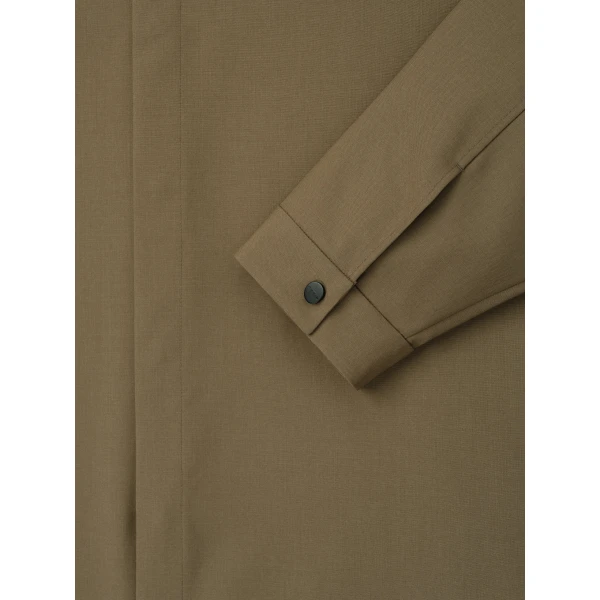 Fear of God Wool Poplin Relaxed Shirt in Clay | Men Shirts | Luxury Shoes 
