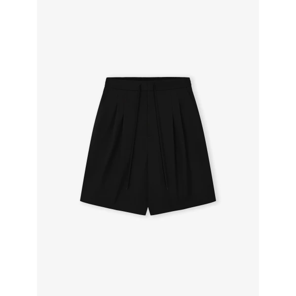 Fear of God Wool Ripstop Baggy Shorts in Black | Shorts | Luxury Shoes 