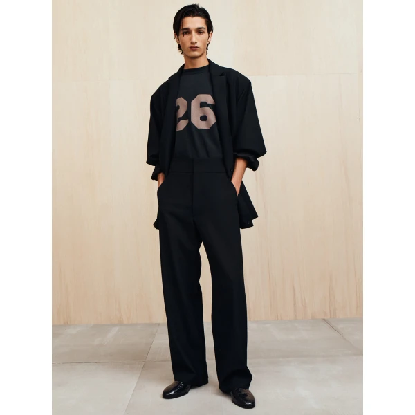 Fear of God Wool Ripstop Casual Flat Front Pant in Black | Pants | Luxury Shoes 