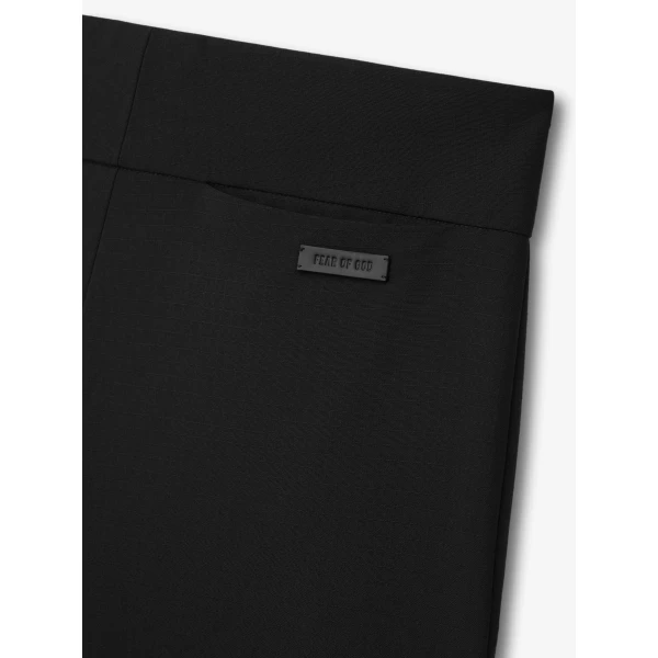 Fear of God Wool Ripstop Casual Flat Front Pant in Black | Pants | Luxury Shoes 