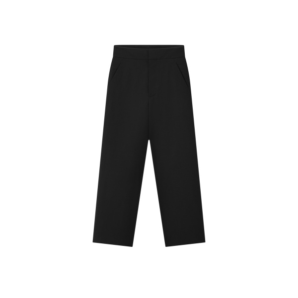 Fear of God Wool Ripstop Casual Flat Front Pant in Black | Luxury Shoes 