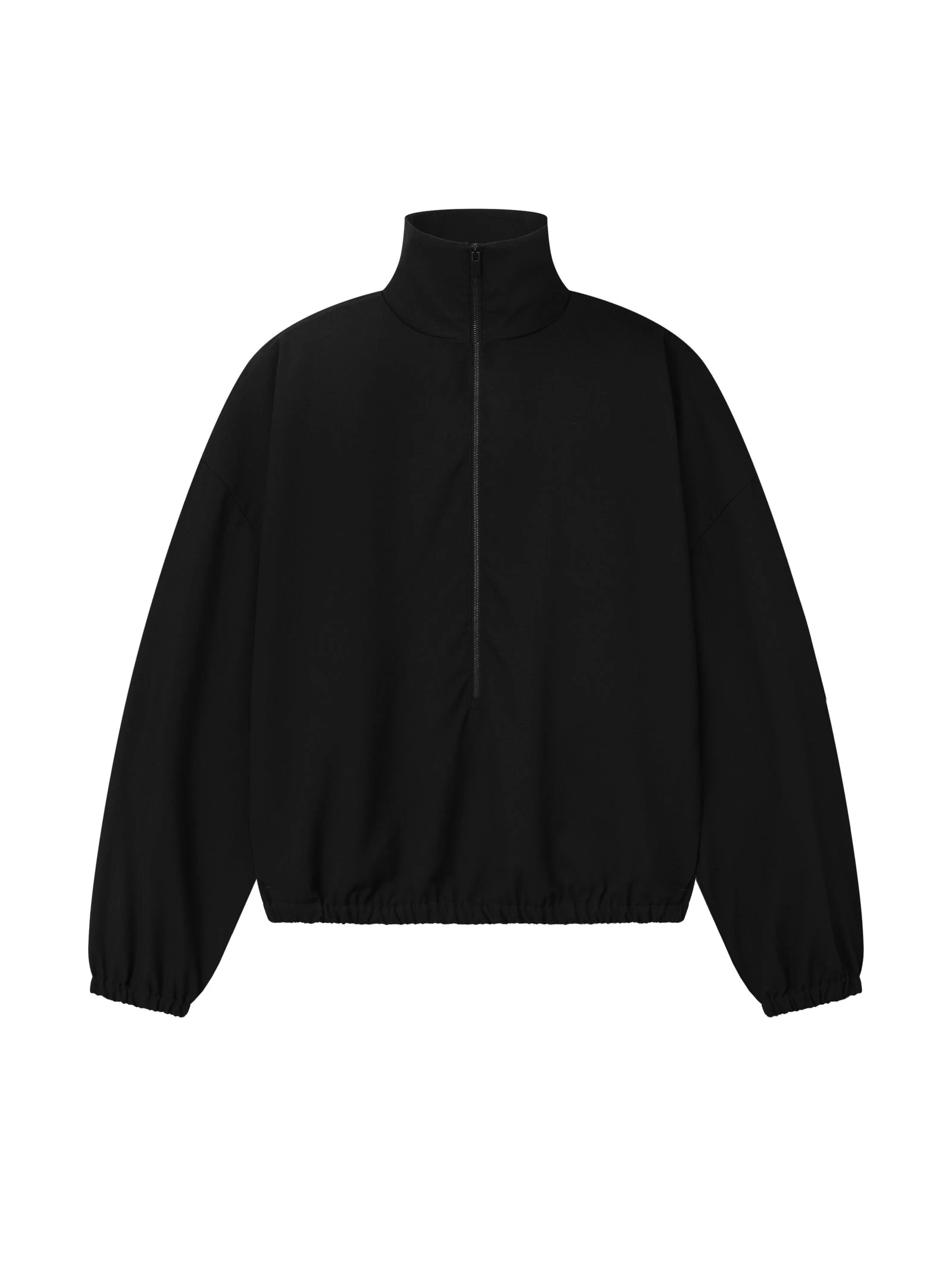 Fear of God Wool Ripstop Half Zip Track Jacket in Black Fear of God Wool Ripstop Half Zip Track Jacket in Black | Luxury Shoes