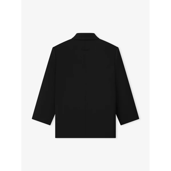 Fear of God Wool Ripstop Relaxed Long Jacket in Black | Men Jackets | Luxury Shoes 
