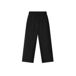 Fear of God Wool Ripstop Wide Leg Drawstring Pants in Black | Luxury Shoes 