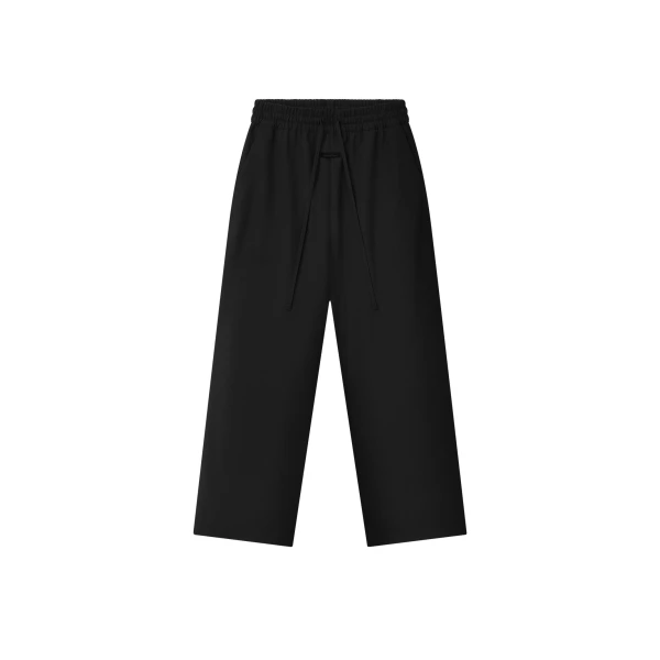 Fear of God Wool Ripstop Wide Leg Drawstring Pants in Black | Luxury Shoes 