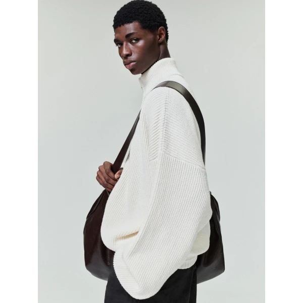 Fear of God Zip-Up Sweater Long Sleeve in Cream | Men Knitwear | Luxury Shoes 