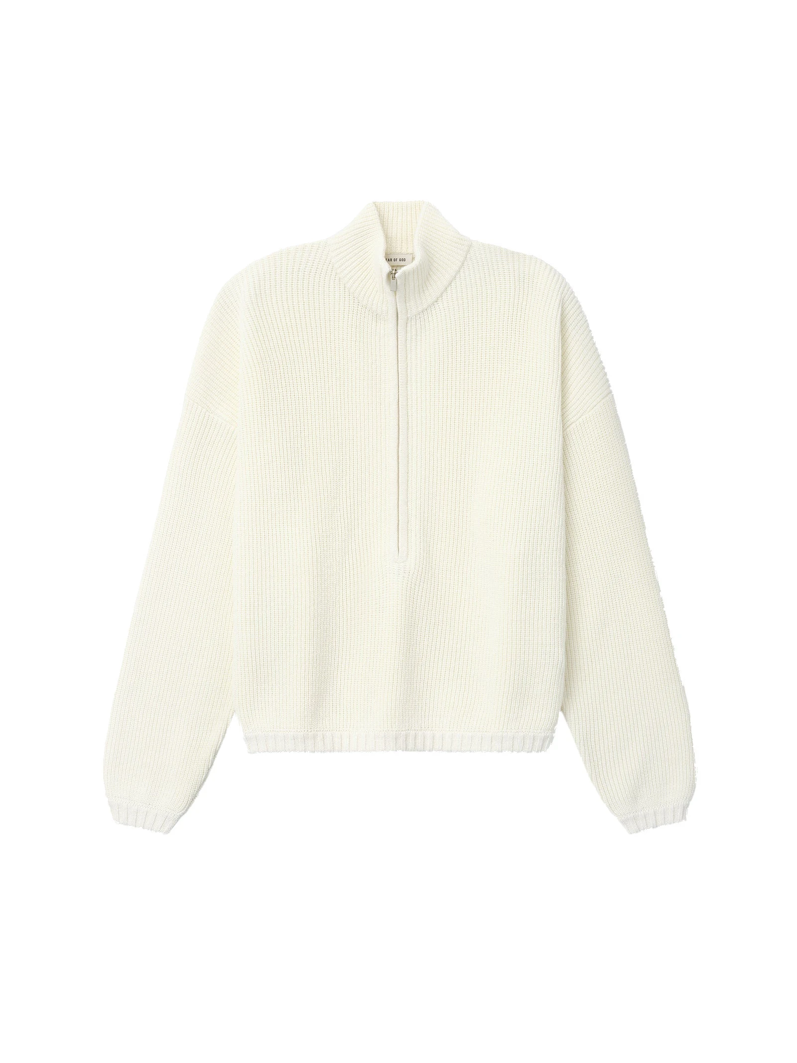 Fear of God Zip-Up Sweater Long Sleeve in Cream Fear of God Zip-Up Sweater Long Sleeve in Cream | Luxury Shoes