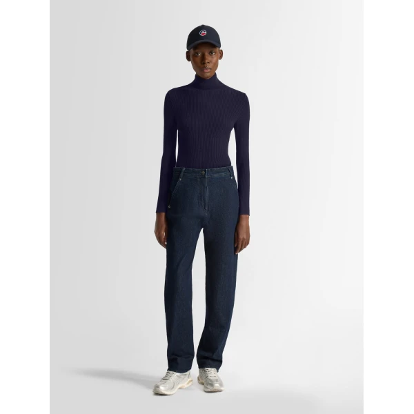 Fusalp Ancelle Sweater in Dark Blue, view 2 | Turtlenecks | Luxury Shoes 