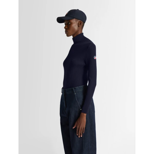 Fusalp Ancelle Sweater in Dark Blue, view 3 | Turtlenecks | Luxury Shoes 