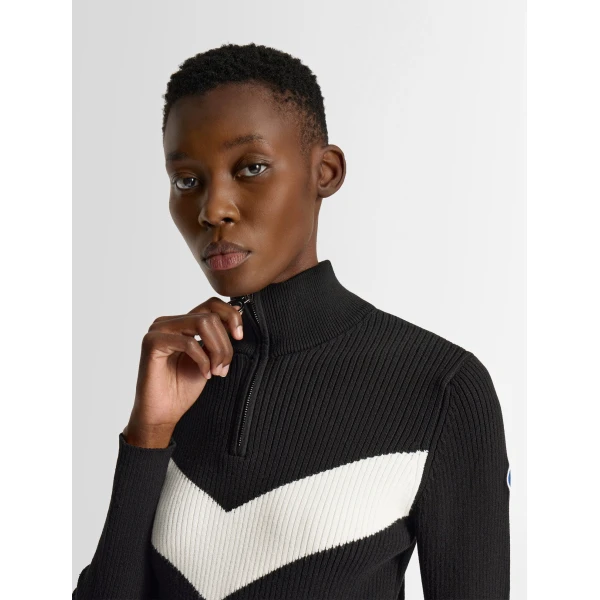 Fusalp Andromede Sweater in Black and Snow, view 5 | Sweaters | Luxury Shoes 