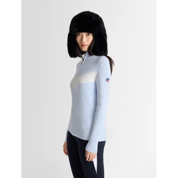 Fusalp Andromede Sweater in Light Cloud and Snow, view 3 | Sweaters | Luxury Shoes 