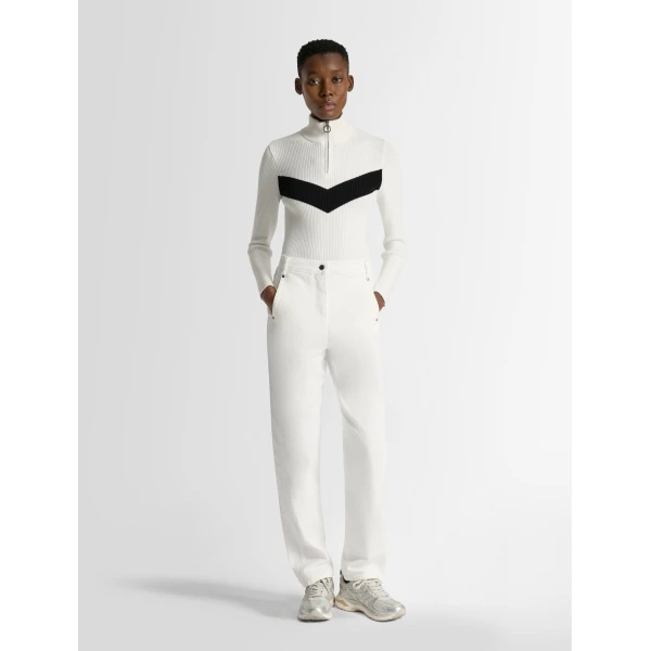 Fusalp Andromede Sweater in Snow and Black, view 2 | Sweaters | Luxury Shoes 