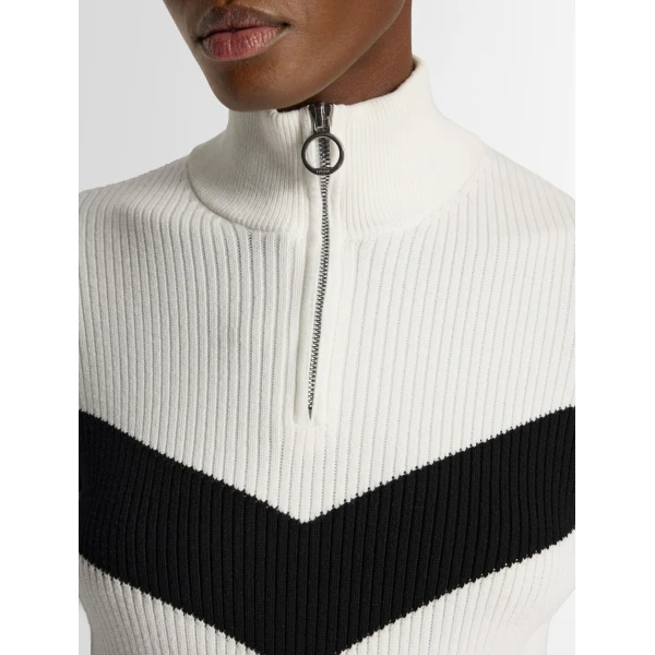 Fusalp Andromede Sweater in Snow and Black, view 5 | Sweaters | Luxury Shoes 