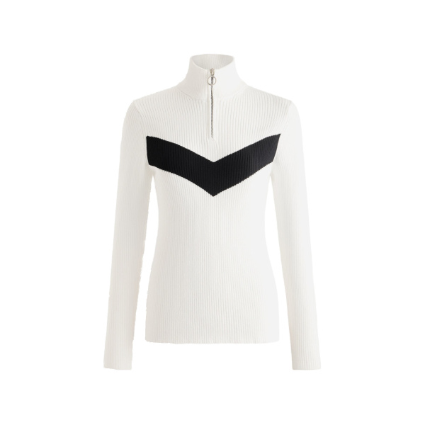 Fusalp Andromede Sweater in Snow and Black | Sweaters | Luxury Shoes 