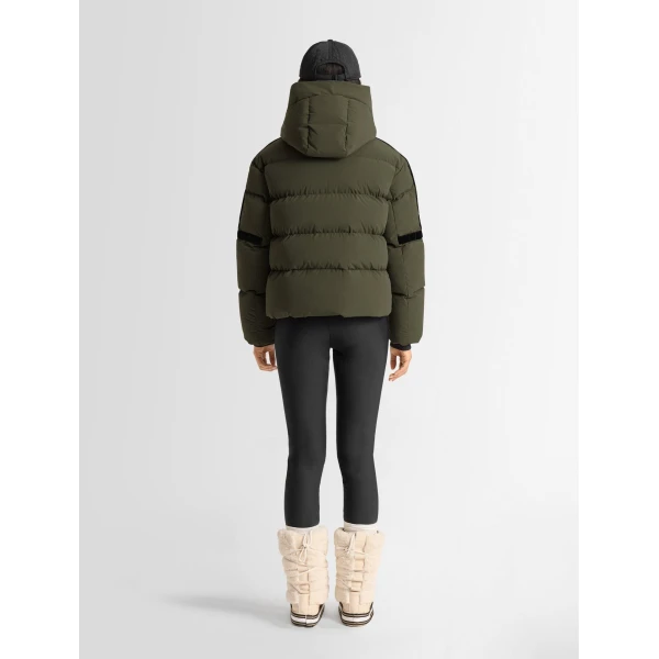 Fusalp Barsy Down Jacket in Moss Green and Black, view 4 | Ski Jackets | Luxury Shoes 