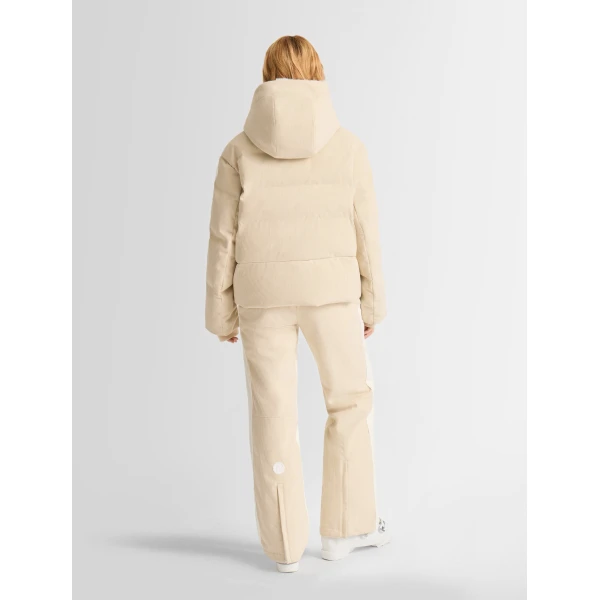 Fusalp Barsy Velvet Down Jacket in Desert, view 5 | Ski Jackets | Luxury Shoes 