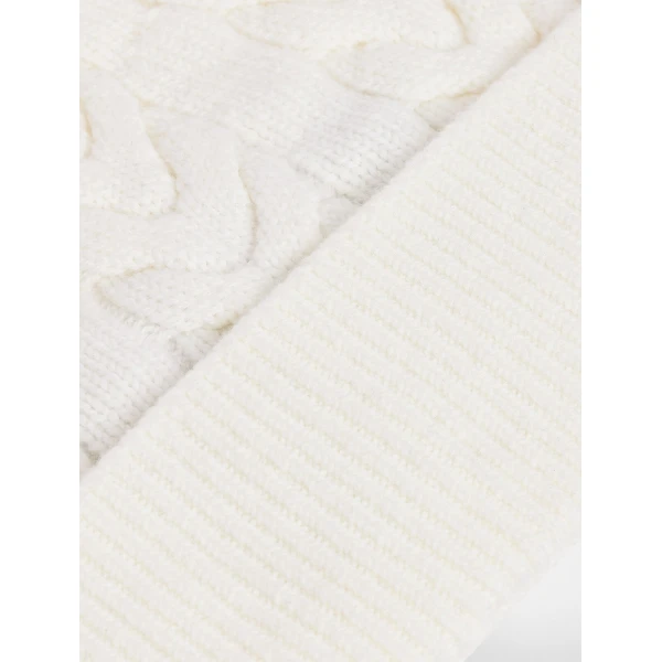 Fusalp Cable Beanie in Snow, view 4 | Hats | Luxury Shoes 
